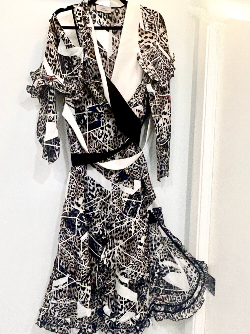 Animal Print Silk Long Dress